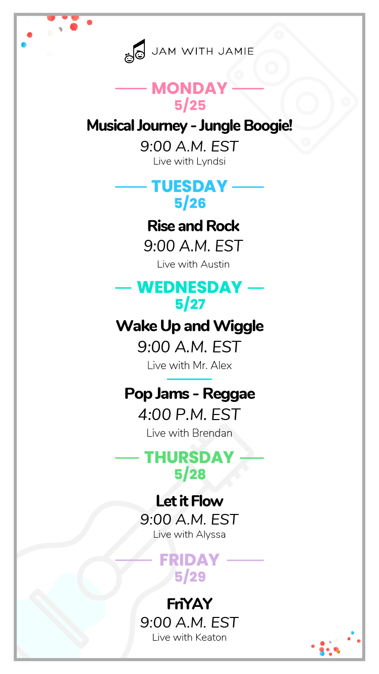 25 Monday - 29 Friday